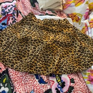 miami Leopard Print Circle Skirt - Brown & Black